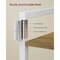 Narrow 6 Tier Bookshelf Tall Bookcase Honey Brown-Cloud White Industrial Style Storage Shelf Steel Frame Space Saving Living Room Bedroom